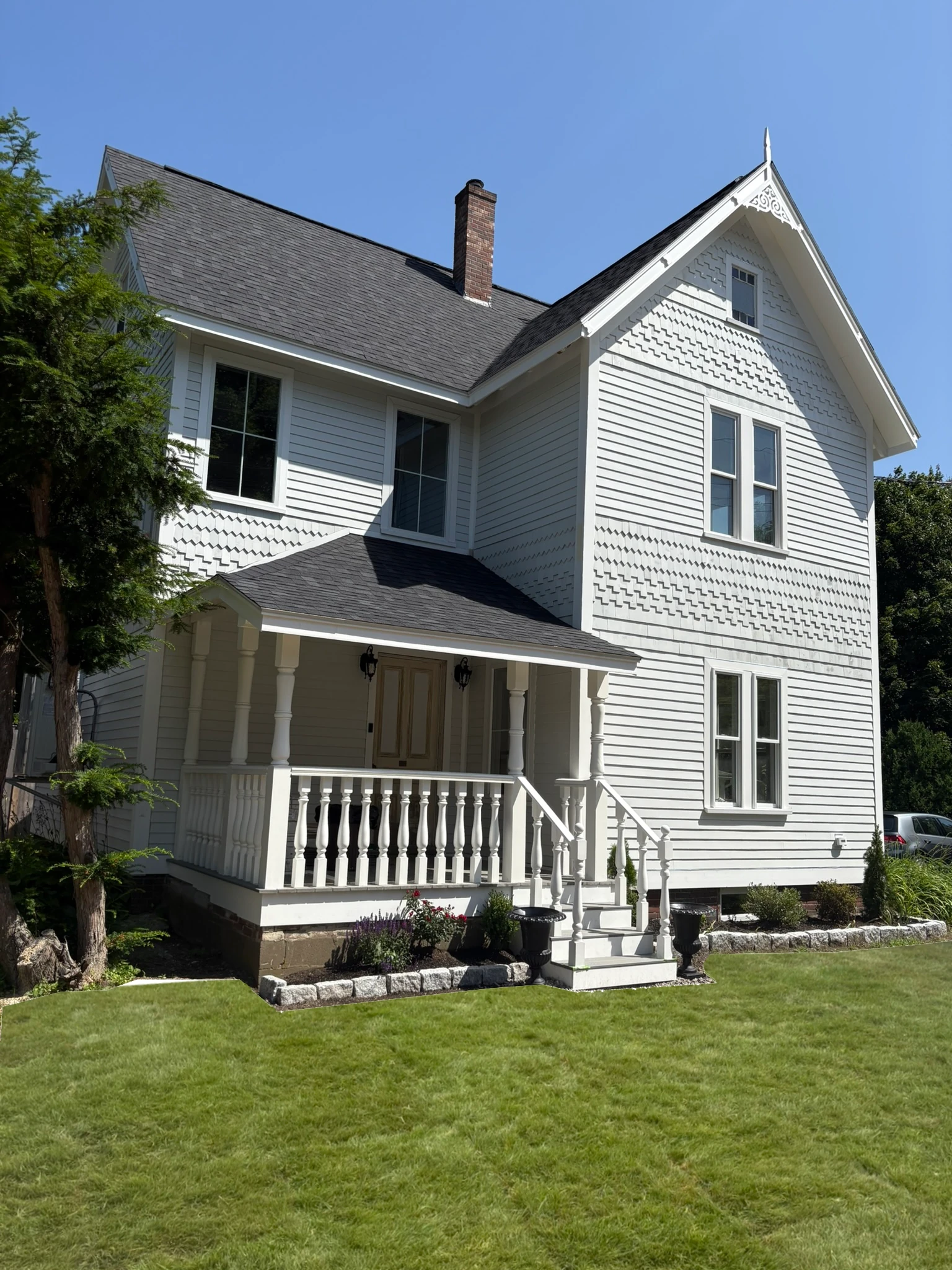 44 Rogers Road fully restored — front elevation and porch