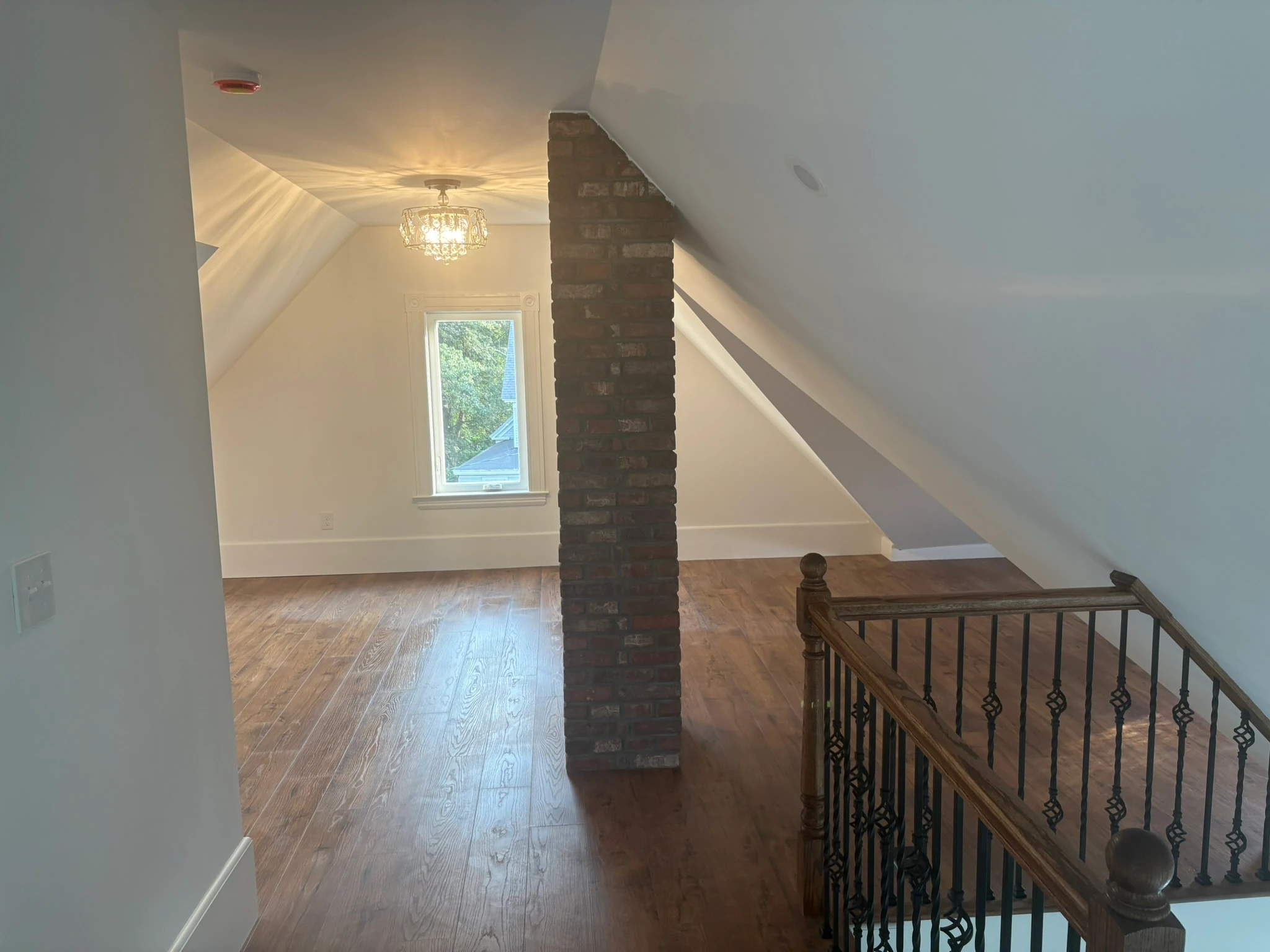 Wide view of the finished attic