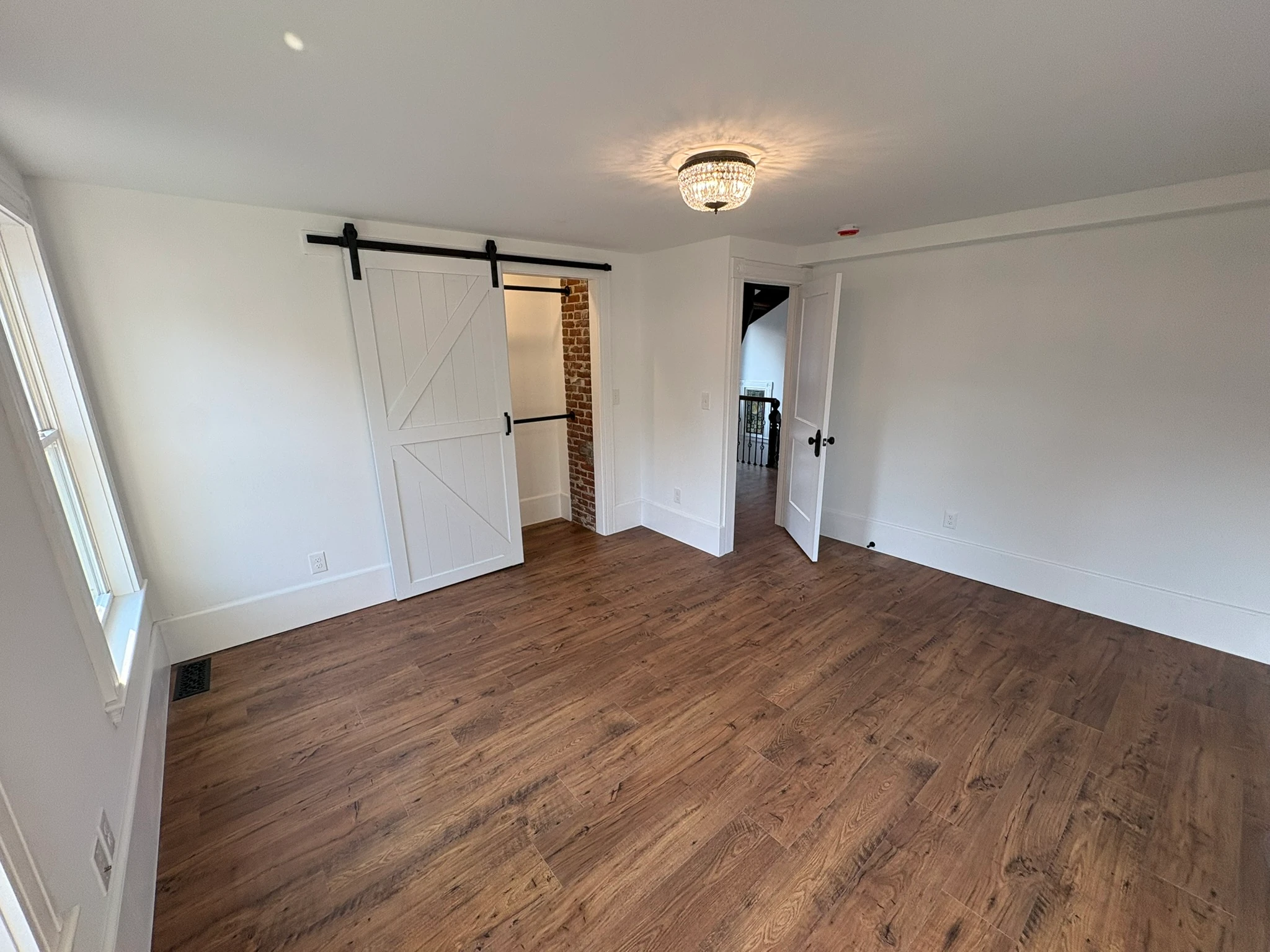 Reverse view of the first restored bedroom